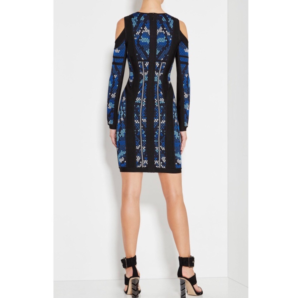 Herve Leger Cold Shoulder Cut Out Bandage Dress - Picture 5 of 8